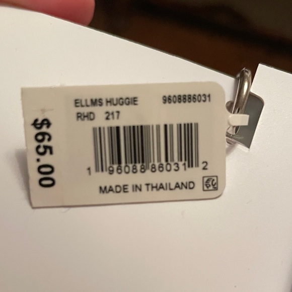 Kendra Scott Silver Huggies w/Abalone station - Picture 6 of 6